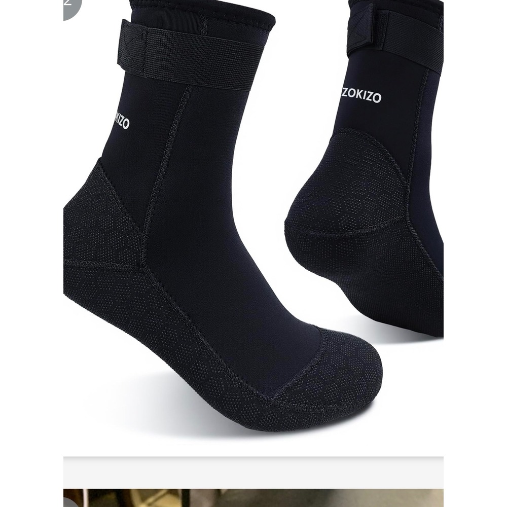 Dizokizo Neoprene Water Socks Unisex Small Black Excellent 3mm Wetsuit Booties